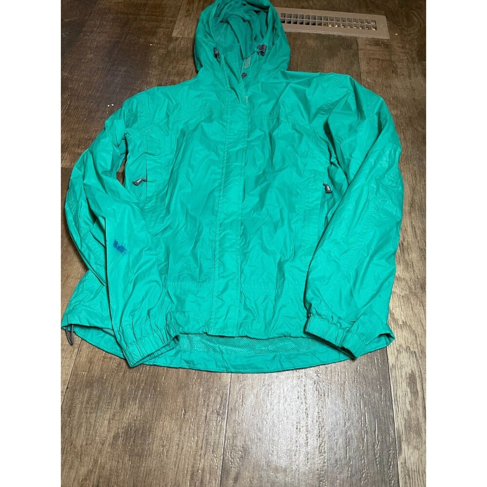 Gander Mountain Guide Series Windbreaker Jacket Womens Small S Blue Teal Hooded